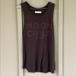 Spiritual Gangster Moon Child Black Tank
